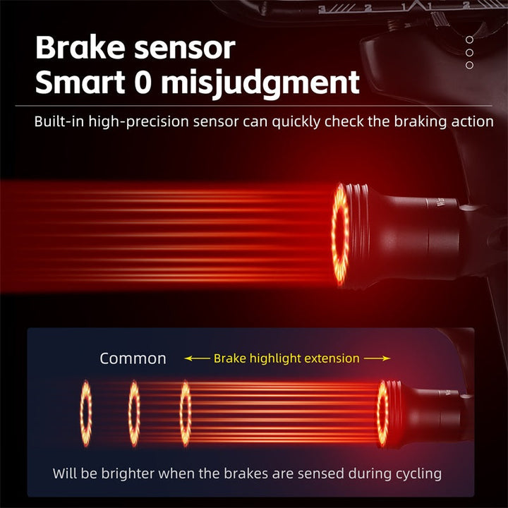 Lisslune | Slim bike taillight with automatic brake sensor and light detection