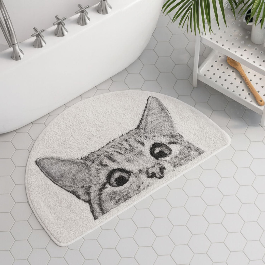 Lisslune | Peeping Kitty Bath Mat