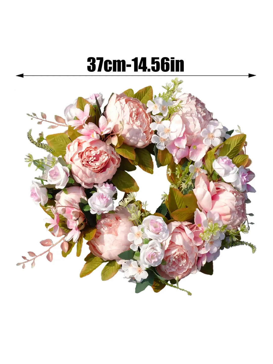 Lisslune | Artificial Wreath - AutumnBloom - Outdoor & Peonies - Cozy Autumn Decoration