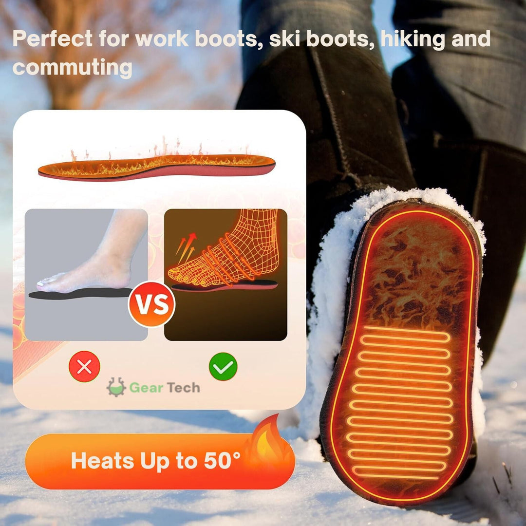 Lisslune | Rechargeable Heated Insoles UK – Best Thermal Shoe Inserts for Boots, Work Boots & Everyday Winter Comfort