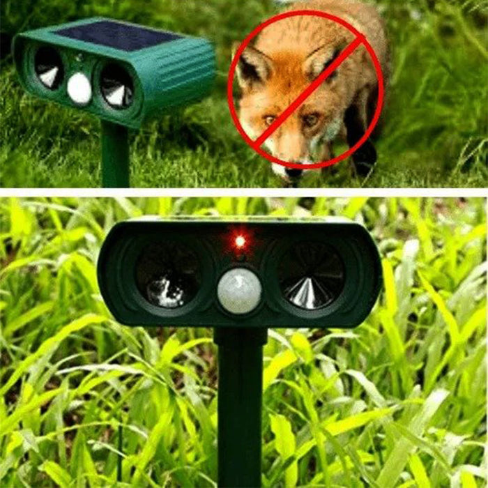 Lisslune | Infrared Solar Powered Animal Pest Repeller for Deer Reptile Squirrel Deterrent to Get Rid of Mouse