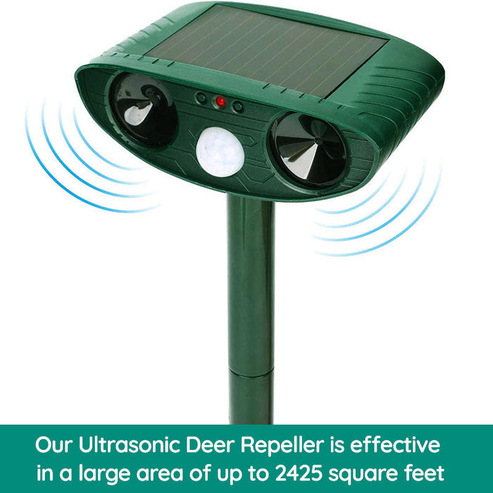 Lisslune | Raccoon Outdoor Ultrasonic Repeller - Solar-powered Ultrasonic Animal and Pest Control - Get rid of raccoons within 48 hours