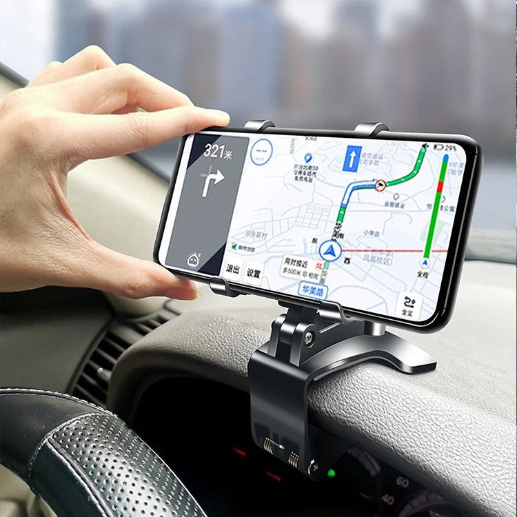 Lisslune | Car Phone Holder with Adjustable Mount for Dashboard & Windshield - Universal Fit for Smartphones and GPS Devices