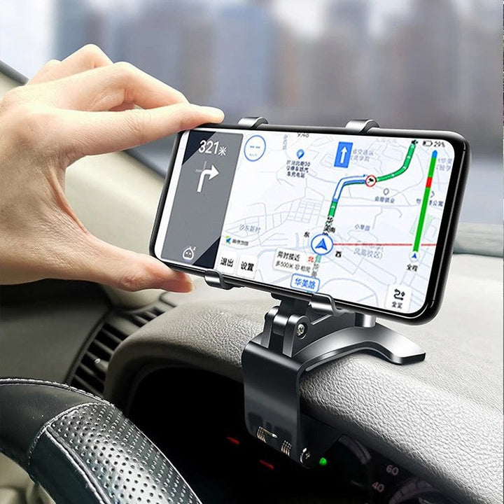 Lisslune | Car Phone Holder with Adjustable Mount for Dashboard & Windshield - Universal Fit for Smartphones and GPS Devices