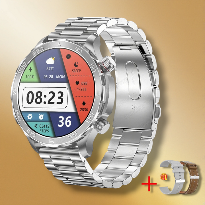Lisslune | GPS Hiking Watch Stainless Steel Silver "Sorianis"