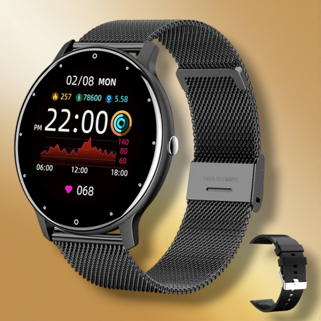 Lisslune | Android watch with black mesh "Solixor"