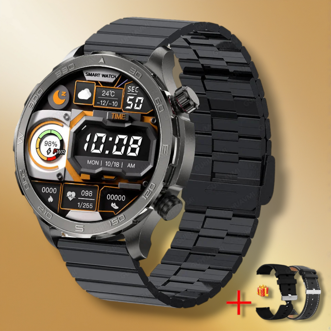 Lisslune | Heart rate and GPS watch Black Steel "Xenthoris"