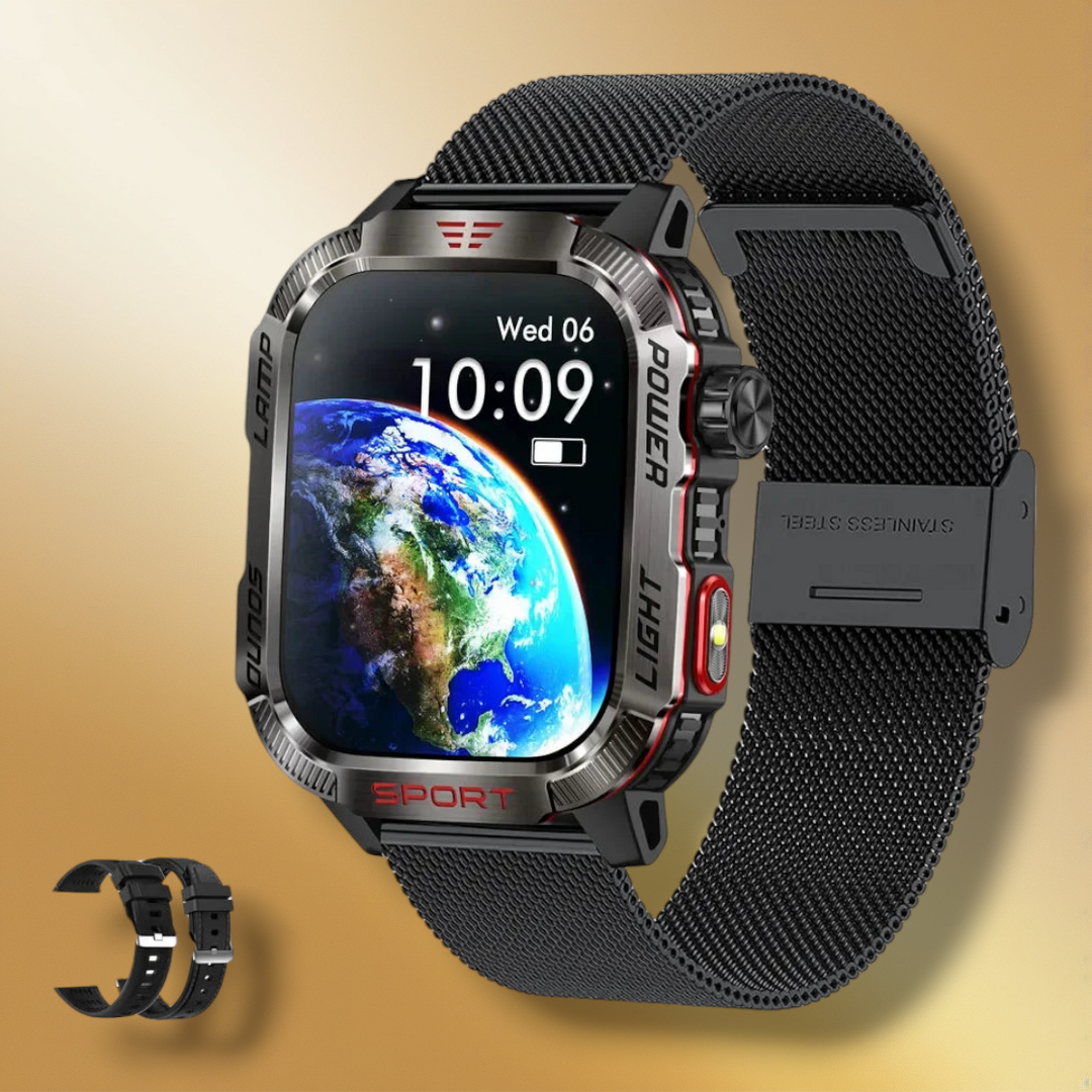 Lisslune | Smartwatch Stainless Steel Black Light "Xynthorix"