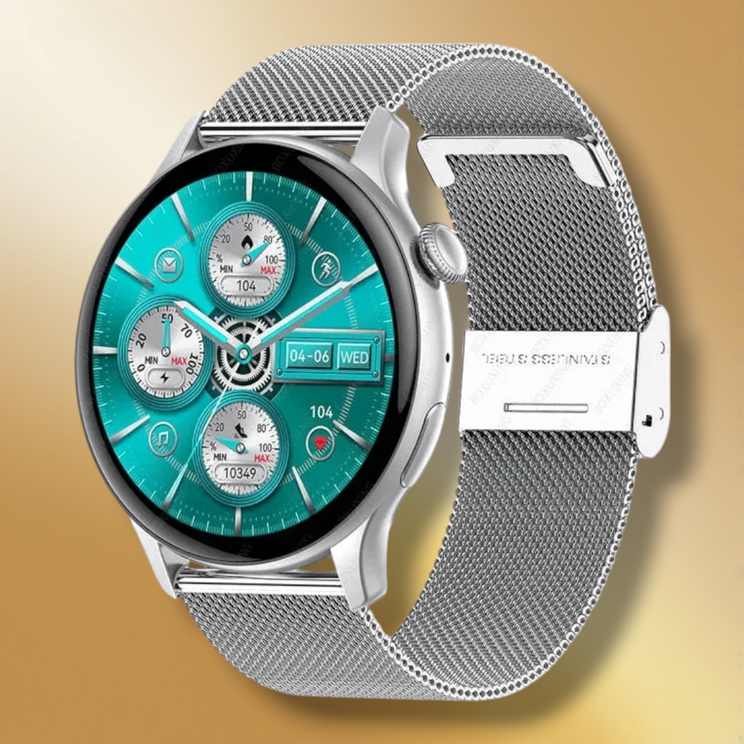Lisslune | Smartwatch Stainless Steel Band Silver "Exonaris"