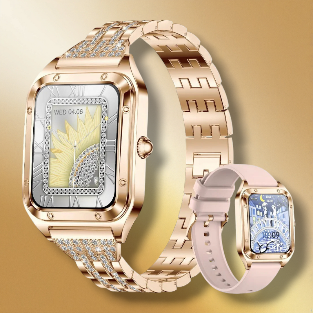 Lisslune | Smartwatch for women with golden mesh "Asterionis"