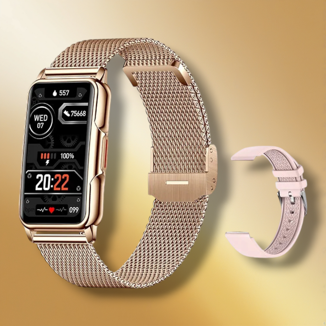 Lisslune | Women's Smartwatch Milanese Gold "Veltrior"