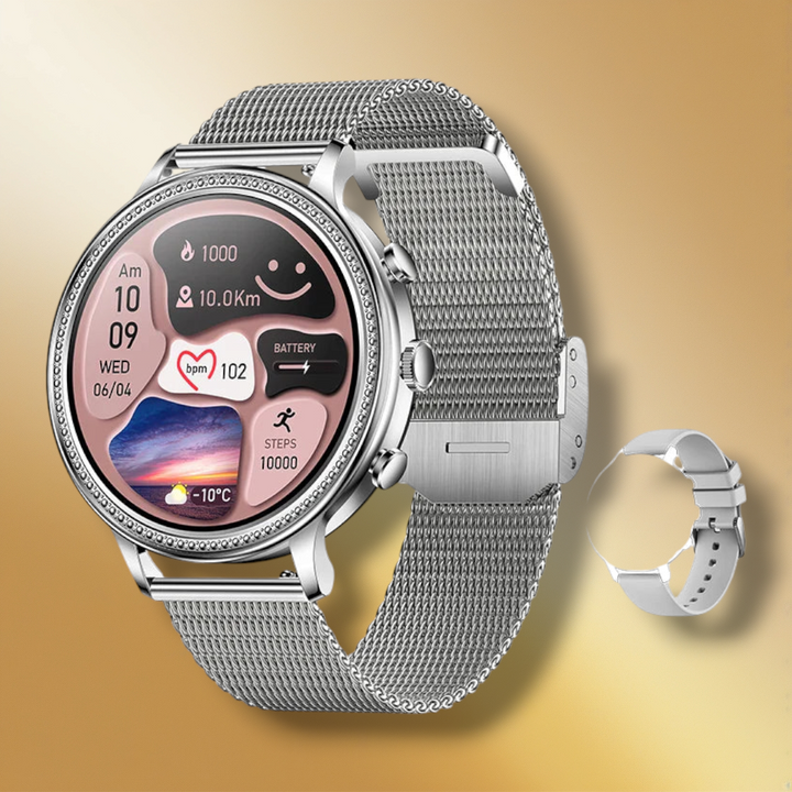 Lisslune | Smartwatch Women small wrist Silver "Veltronis"