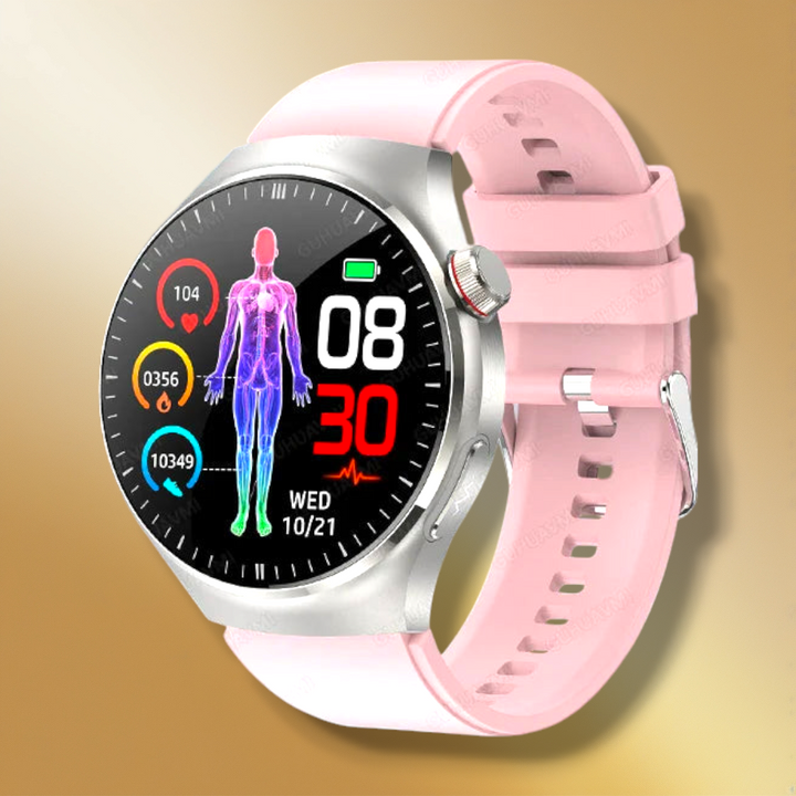 Lisslune | Round Women's Smartwatch pink "Crytharion"
