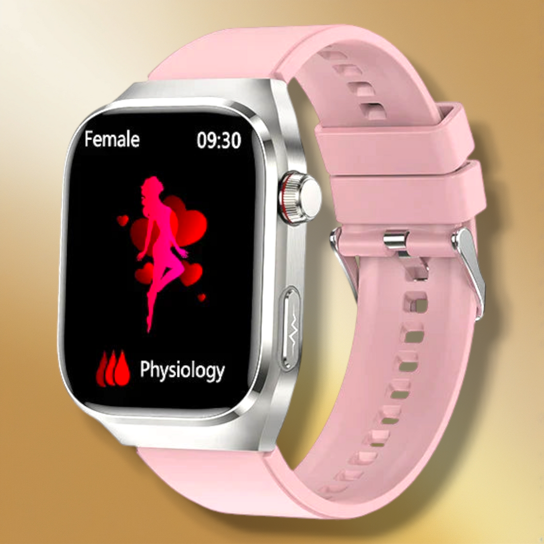Lisslune | Rectangular Smartwatch for Women in Pink "Astrionor"