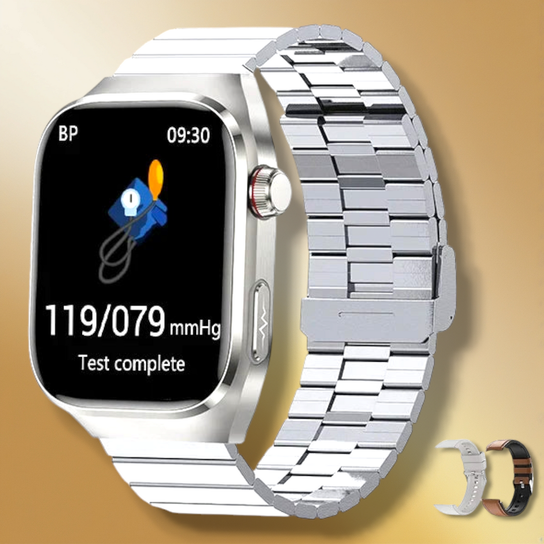 Lisslune | Men's Smartwatch Stainless Steel Silver "Lythoron"