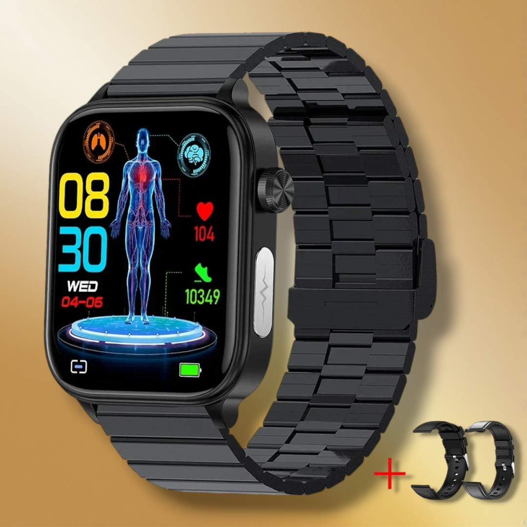 Lisslune | Smartwatch Men's Black Steel Band "Zevonix"