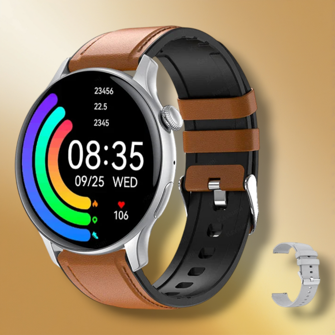 Lisslune | Men's Smartwatch with Leather Strap "Helixath"