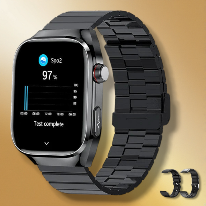 Lisslune | Smartwatch for men compatible with iPhone black "Velthorax"