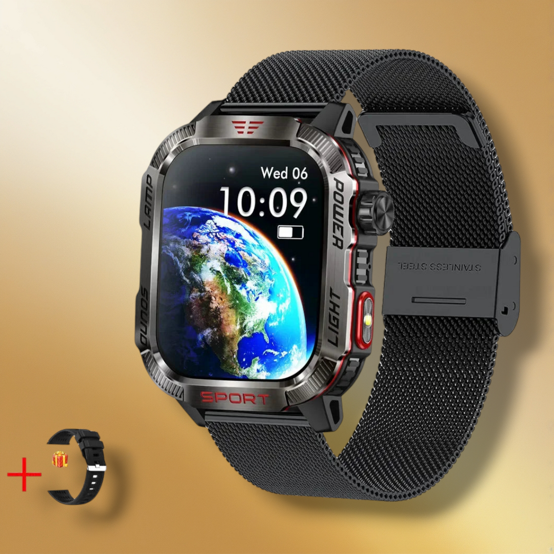 Lisslune | Smartwatch Lumière Bracelet Stainless Steel Fabric "Orlanthis"
