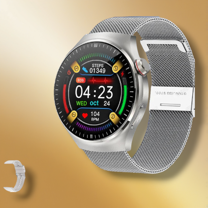 Lisslune | Men's Smartwatch Stainless Steel Bracelet Black "Helorath"