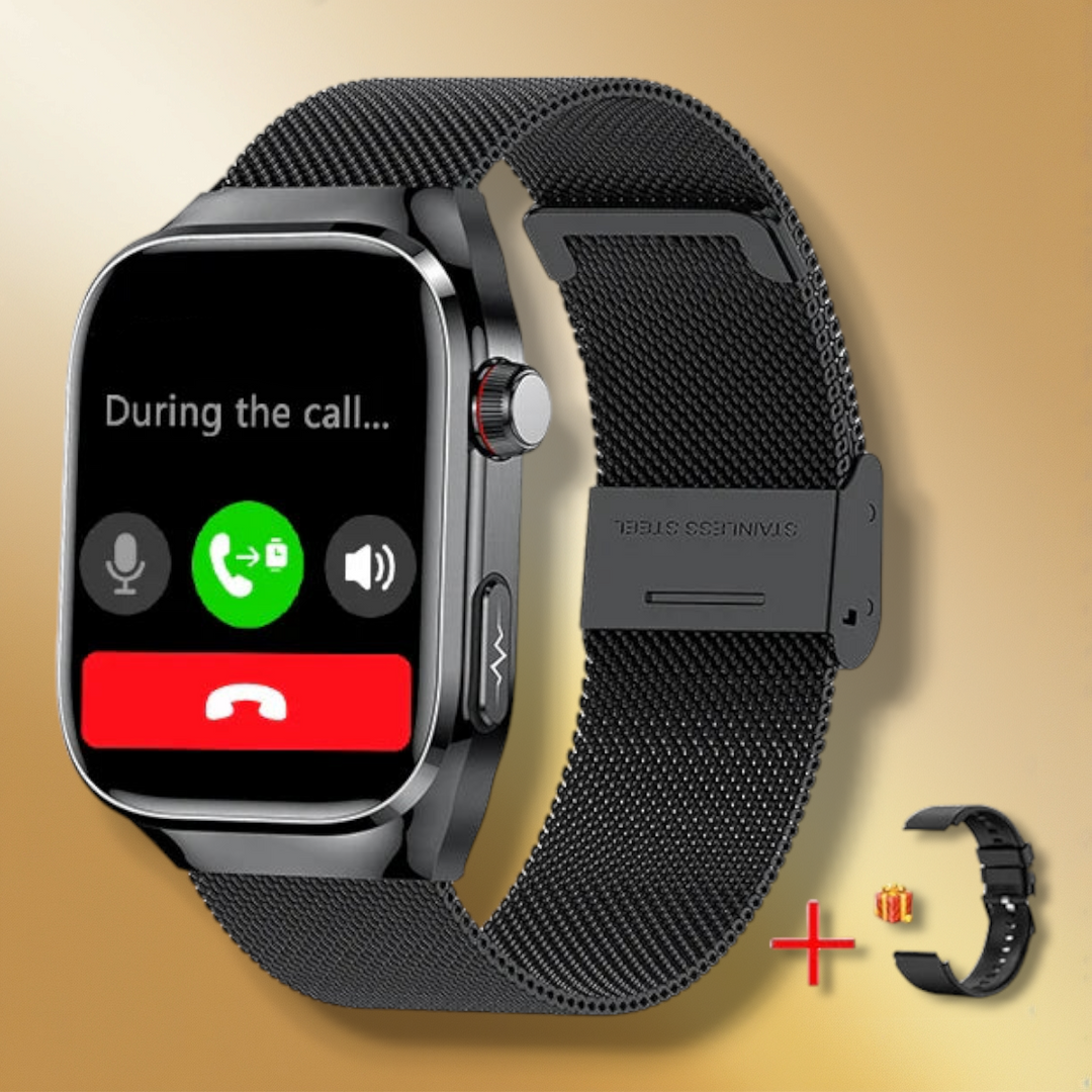 Lisslune | Medical Smartwatch Black Stainless Steel "Quanthelon"