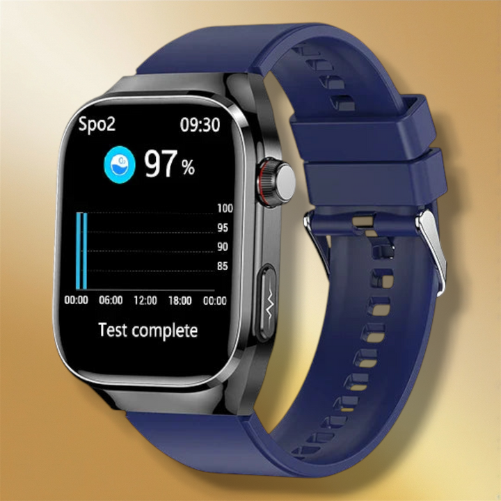 Lisslune | Rectangular Men's Smartwatch blue "Zevorith"