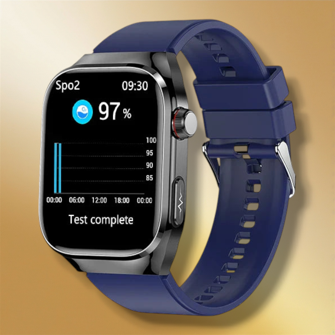 Lisslune | Rectangular Men's Smartwatch blue "Helionor"