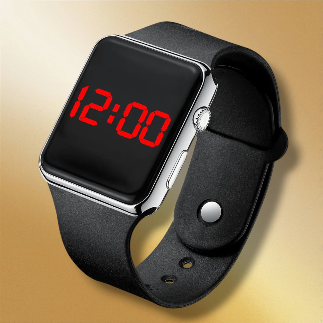 Lisslune | Smartwatch women's square black and silver - "Amelia"