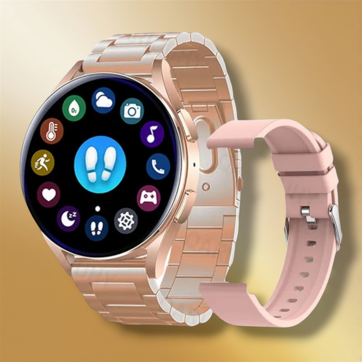 Lisslune | Smartwatch Women Rose Gold Steel - "Aria"