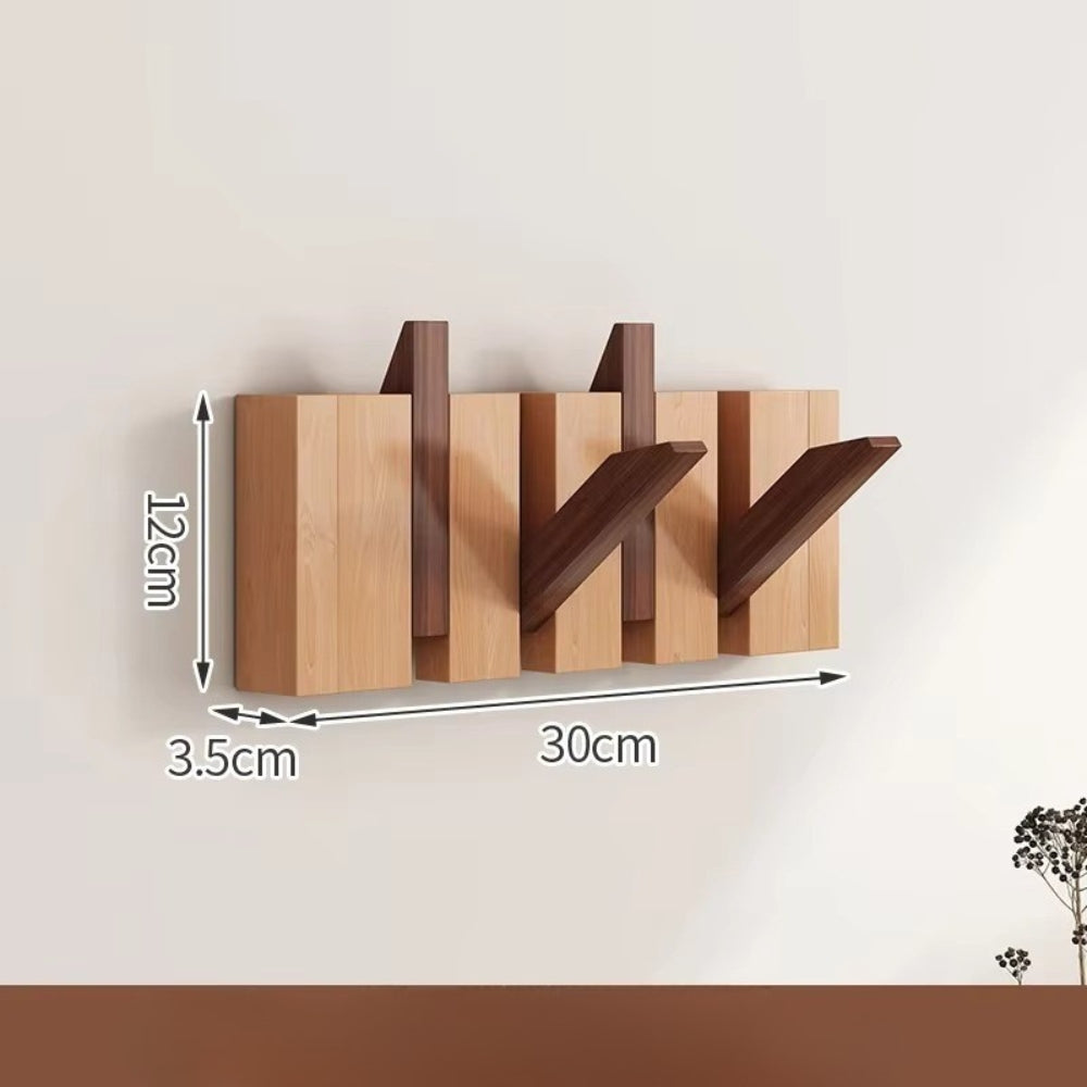 Lisslune | Piano Foldable Wooden Flip Hook Wall Rack