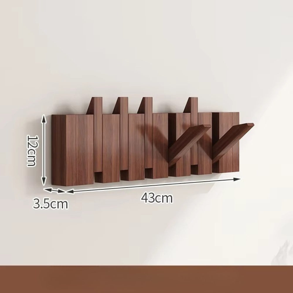 Lisslune | Piano Foldable Wooden Flip Hook Wall Rack