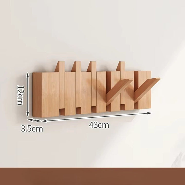 Lisslune | Piano Foldable Wooden Flip Hook Wall Rack
