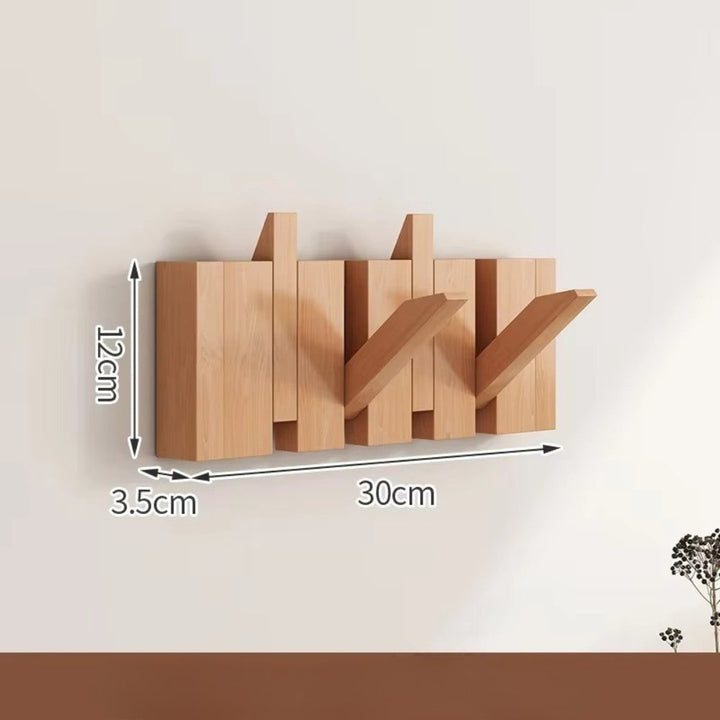 Lisslune | Piano Foldable Wooden Flip Hook Wall Rack