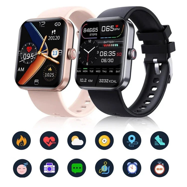 Lisslune | [All-day monitoring of heart rate and blood pressure] Smart watch with Bluetooth for fashion