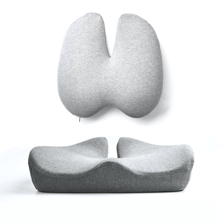 Lisslune | Orthopedic Seat Cushion Set | Pain Relief for Tailbone & Lumbar Support for Office, Car & Home Use
