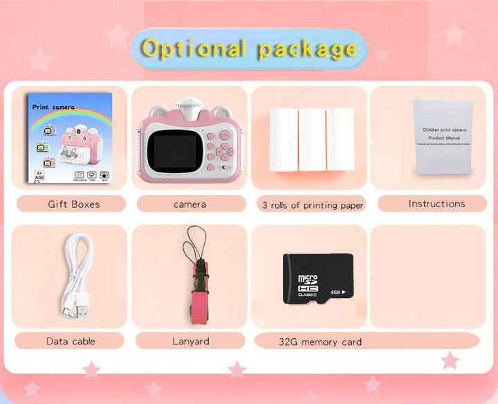 Lisslune | Instant Print Camera Bundle 1080 Camera with Thermal Print