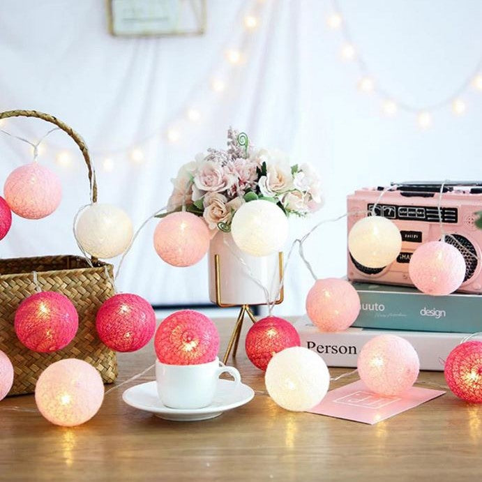 Lisslune | Royallure Cotton Balloon String Lights – Cozy Decoration for Home & Celebrations