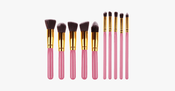 Lisslune | 10-piece handcrafted Kabuki brush set – Blend makeup stylishly