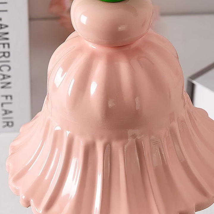 Lisslune | BloomAura – Charming Pink Glass Table Lamp