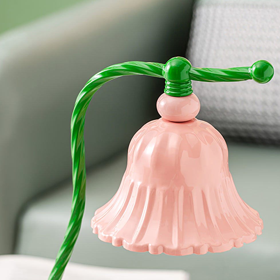 Lisslune | BloomAura – Charming Pink Glass Table Lamp