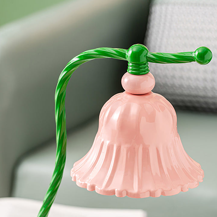 Lisslune | BloomAura – Charming Pink Glass Table Lamp