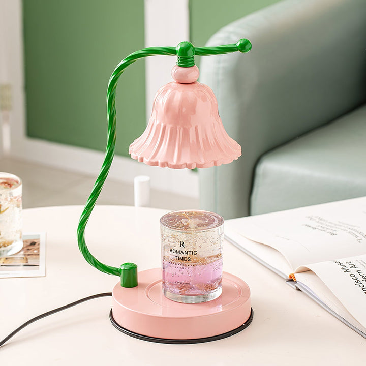 Lisslune | BloomAura – Charming Pink Glass Table Lamp