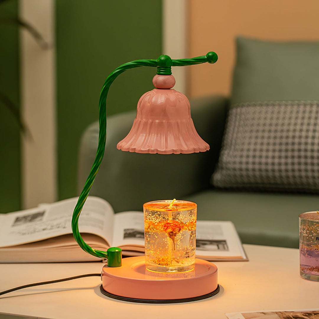 Lisslune | BloomAura – Charming Pink Glass Table Lamp