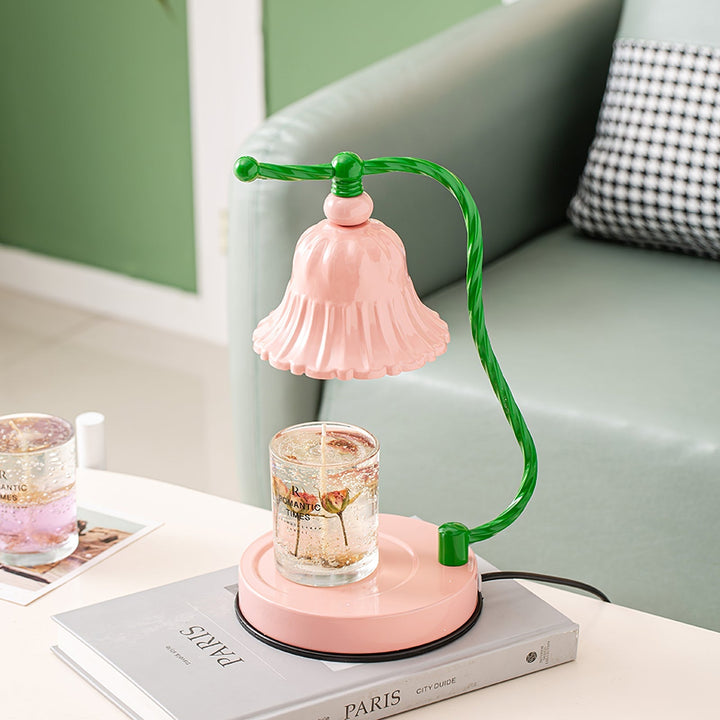 Lisslune | BloomAura – Charming Pink Glass Table Lamp