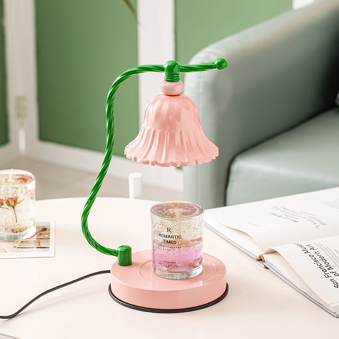 Lisslune | BloomAura – Charming Pink Glass Table Lamp