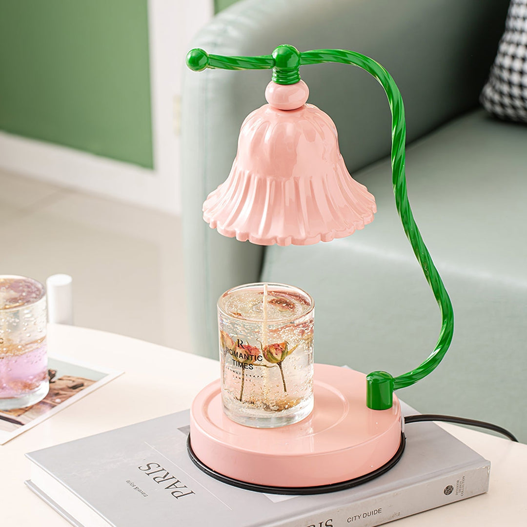 Lisslune | BloomAura – Charming Pink Glass Table Lamp
