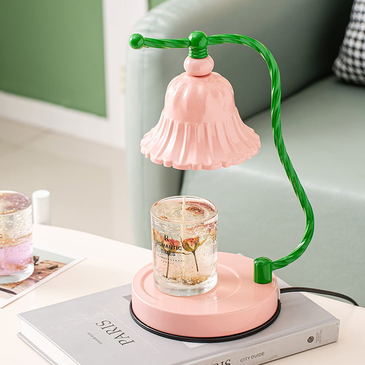 Lisslune | BloomAura – Charming Pink Glass Table Lamp
