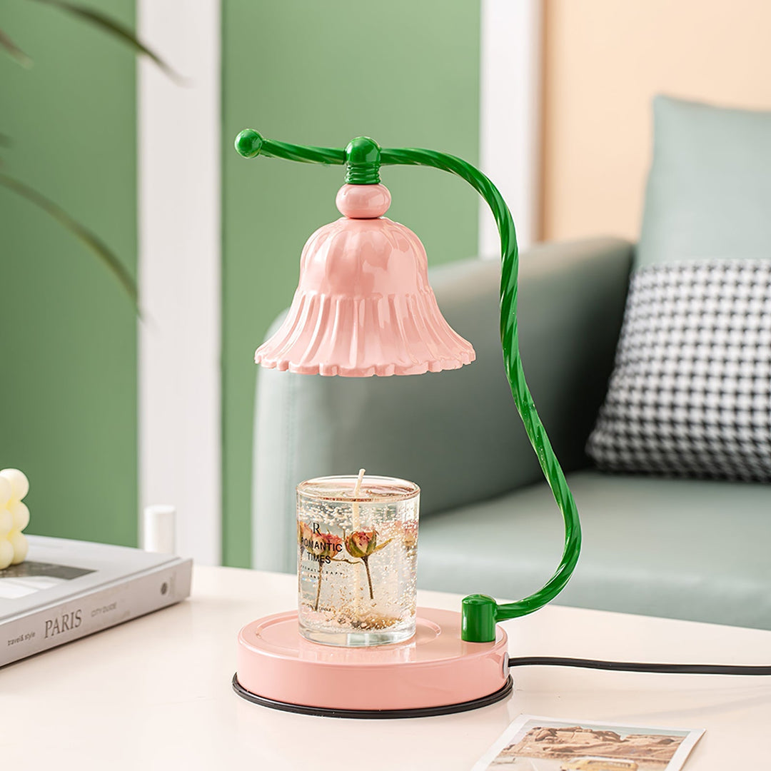 Lisslune | BloomAura – Charming Pink Glass Table Lamp