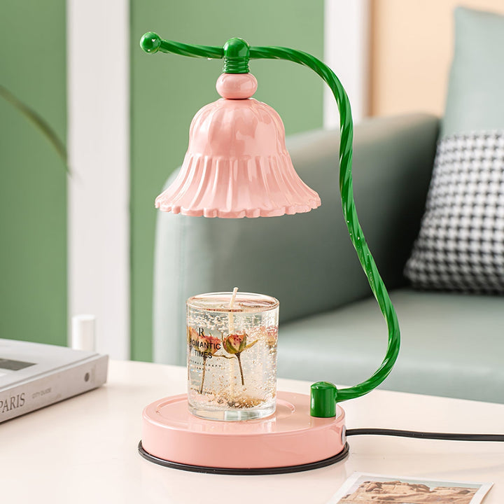 Lisslune | BloomAura – Charming Pink Glass Table Lamp