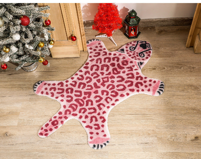 Rynx Pink Leopard Print Rugs